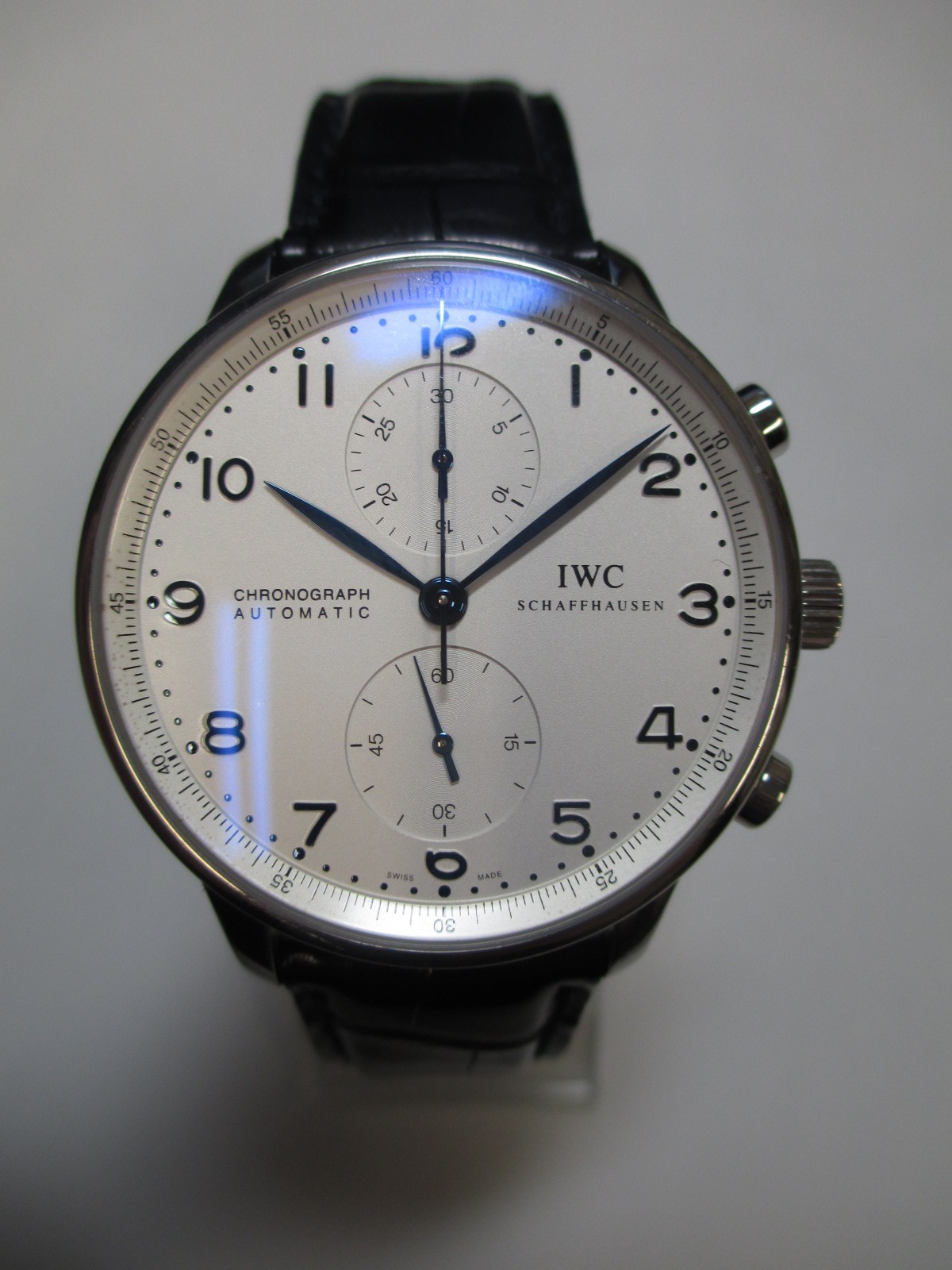 IW371417 IWC ポルトギーゼ・クロノグラフ 青針 の買取価格 - 高級ブランド腕時計の買取・査定なら GINZA RASIN 7749